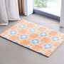 Washable Orange And Blue Doormat, thumbnail 1 of 2