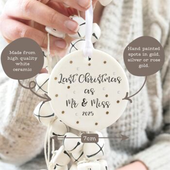 Last Xmas A Mr And Miss Ceramic Tree Decoration, 5 of 5