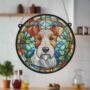 Fox Terrier Stained Glass Effect Suncatcher, thumbnail 5 of 5