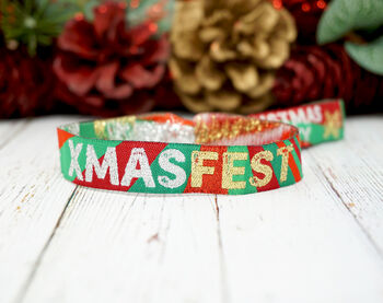 Xmas Fest Christmas Party Festival Wristbands, 7 of 8