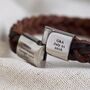 Personalised Men's Thick Woven Leather Bracelet, thumbnail 9 of 12