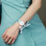 Pink Blue Print Changeable Women Cotton Wrist Watch, thumbnail 3 of 8