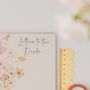 Personalised Notebook: 'Letters To The Bride' With Watercolour Dusky Pink Flowers, thumbnail 4 of 6