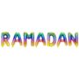 Ramadan Foil Balloons Rainbow, thumbnail 1 of 2