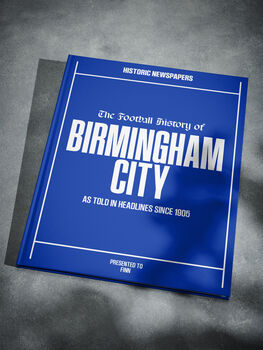 Birmingham City Personalised Football Gift Brum Newspaper History Book, 9 of 12