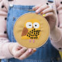 Owl Embroidery Hoop Kit, thumbnail 1 of 5
