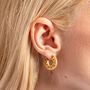 Chunky Gold Vermeil Plated Geometric Hoop Earrings, thumbnail 2 of 10