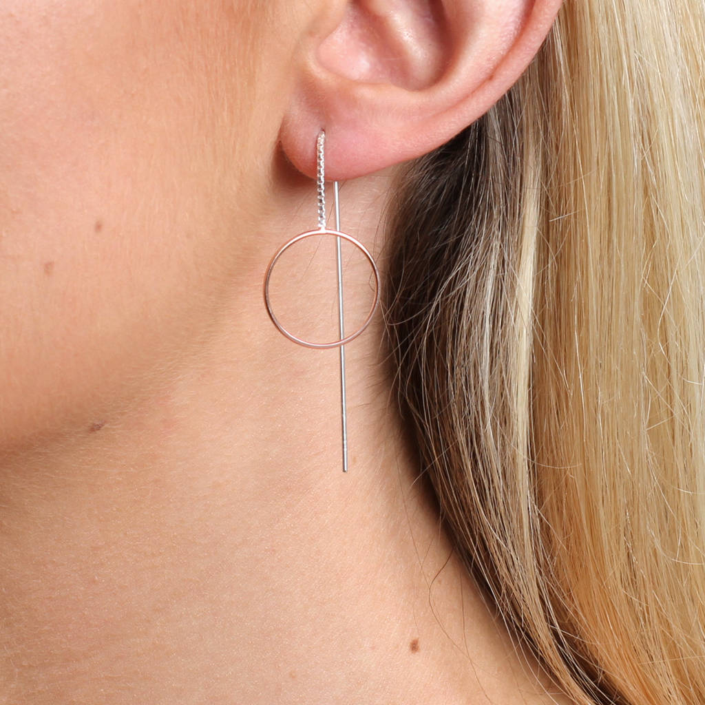 contemporary sterling silver and gold earrings by hurleyburley