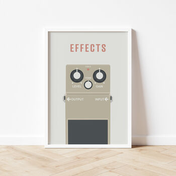 Guitar Effects Pedal Print | Guitarist Music Poster, 6 of 9