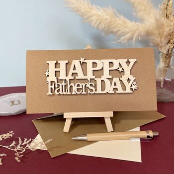 Wooden Lasercut Father's Day Card, 2 of 11