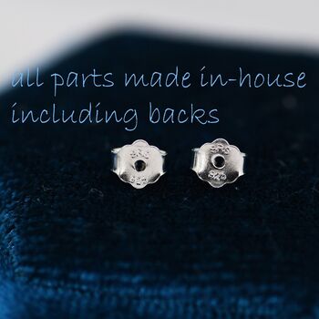 Dainty Flower Stud Earrings In Sterling Silver, 4 of 11