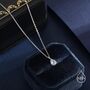 Sterling Silver Aquamarine Blue Pear Cut Cz Pendant Necklace, thumbnail 3 of 11