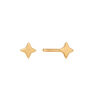 10k Solid Gold Simple Gold Star Studs, thumbnail 1 of 4