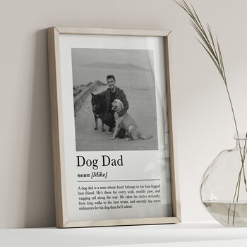 Personalised Dog Dad Print, Pet Owner Gift, 4 of 7