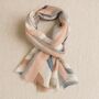 Pink Abstract Stripes Print Scarf, thumbnail 2 of 5