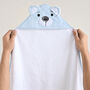 Personalised Baby Hooded Towel With Bear Ears, thumbnail 2 of 7
