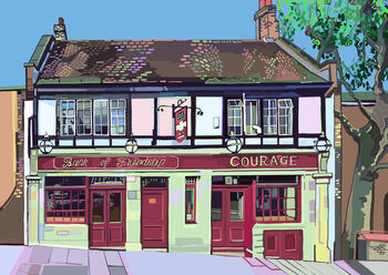 Bank Of Friendship, Highbury, London Illustration Print, 2 of 2