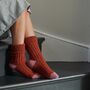 Recycled Silk And Lambswool Blend Cosy Ribbed Socks, thumbnail 1 of 12