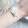 Sterling Silver Aquamarine Birthstone Bracelet, thumbnail 1 of 6