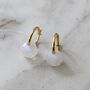 The Nugét Moonstone June Birthstone Earrings, Gold, thumbnail 3 of 6