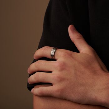 Silver 8 Mm Personalised Band Ring For Men And Women, Thick Silver Ring, 2 of 11