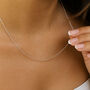Sterling Silver Light Trace Chain Necklace – 16in To 24in, thumbnail 1 of 7