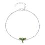 Sterling Silver Green Enamel Luna Moth Bracelet, thumbnail 7 of 11