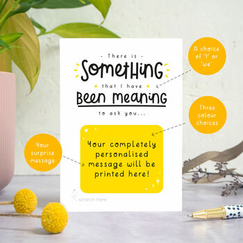 Personalised 'Something To Ask You' Scratch Card, 6 of 10
