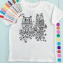 Personalised Owl Pair Colour In Child's T Shirt, thumbnail 1 of 3