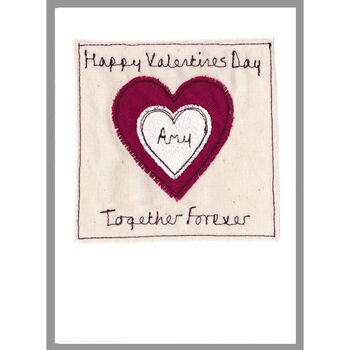 Personalised Heart Anniversary Or Valentines Day Card, 8 of 12