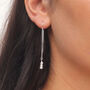 Mila Tiny Pearl Threader Earrings, thumbnail 1 of 4