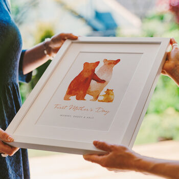 First Mother's Day Bear Family Print Gift For Her, 2 of 5