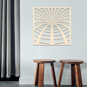087 Optical Illusion Stained Wood Wall Art Decor, 4 of 12