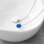 Personalised Silver Birthstone Crystal And Disc Necklace, thumbnail 2 of 12