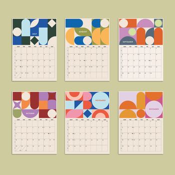 2023 Geometrica Wall Calendar | A4 Calendar, 6 of 10