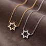Gold Or Silver Star Of David Pendant Necklace, thumbnail 1 of 7