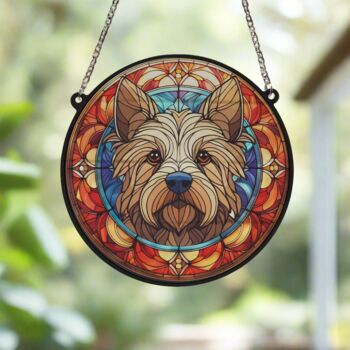 Cairn Terrier Stained Glass Effect Suncatcher, 5 of 6