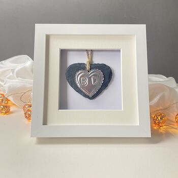Personalised Silver Heart 25th Wedding Anniversary Gift, 2 of 8