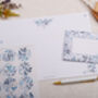 A4 Origami Writing Paper That Folds Into An Envelope With Blue Floral Design, thumbnail 3 of 5