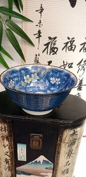 Floral Japanese Kintsugi Rice Bowl, 3 of 5