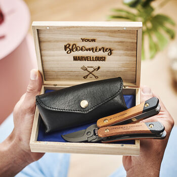 Gardening Tool And Leather Holder Gift Boxed For Dad, 2 of 4