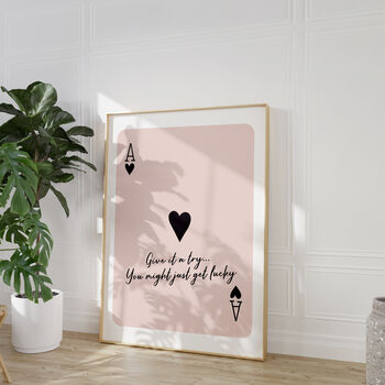 Ace Of Hearts Aesthetic Quote Poster, 2 of 5
