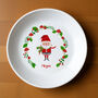 Personalised Christmas Toadstool Santa Plastic Plate, thumbnail 4 of 5