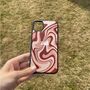 Personalised Red And Brown Swirls Phone Case, thumbnail 5 of 5