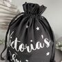 Personalised Christmas Eve Bag Black With White, thumbnail 2 of 10