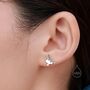 Enamel Mallard Duck Stud Earrings In Sterling Silver, thumbnail 5 of 11