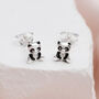 Sterling Silver Panda Stud Earrings, thumbnail 1 of 4