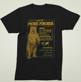 Funny Bear T Shirt 'Know Your Picnic Pincher', 3 of 6