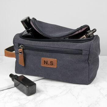 Personalised Jetsetter Denim Wash Bag, 3 of 11