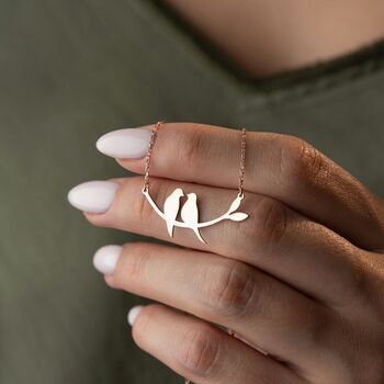 Lovebirds On Branch Necklace, 9 of 11